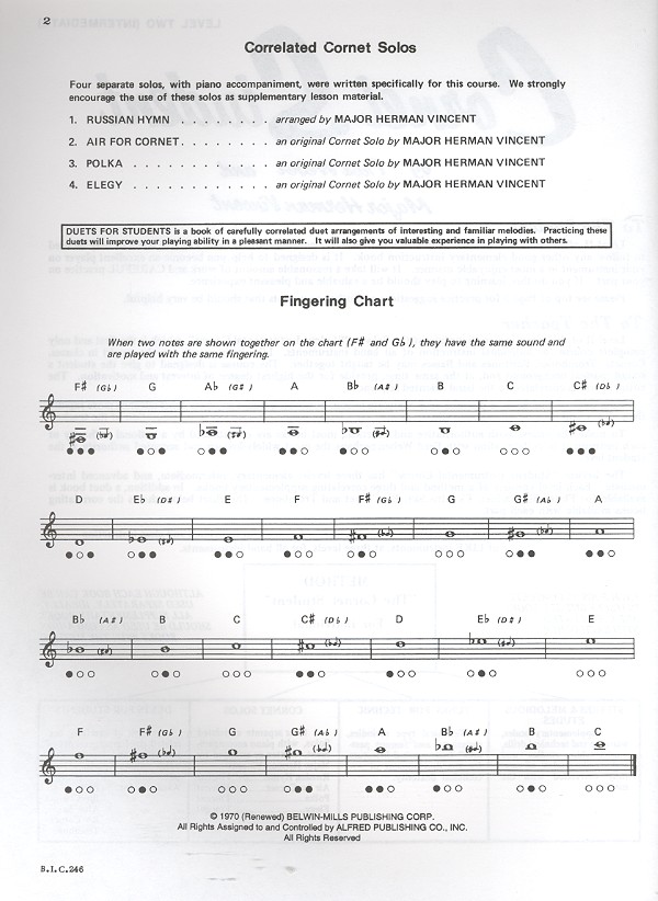 Cornet Student level 2 (intermediate)