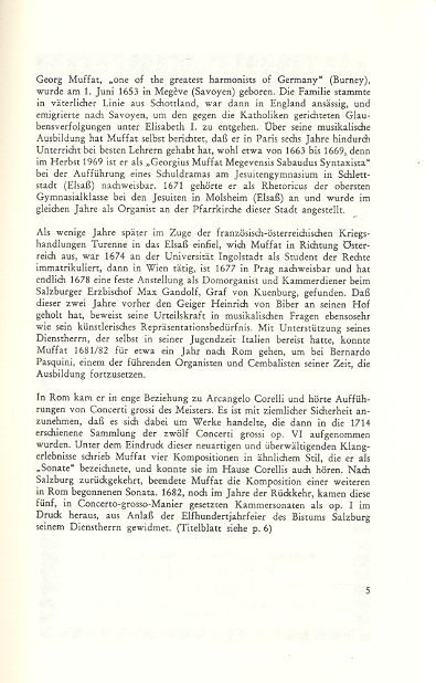 Georg Muffat zur Aufführungspraxis 