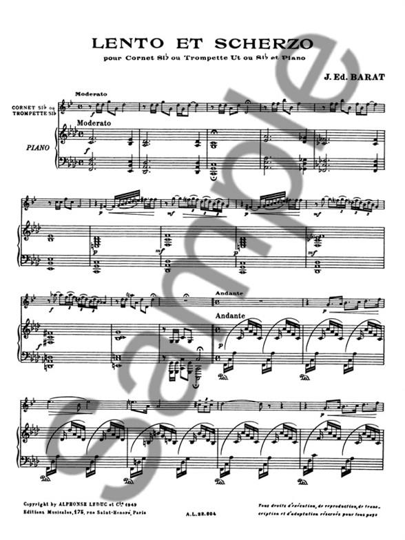 Lento et Scherzo pour cornet