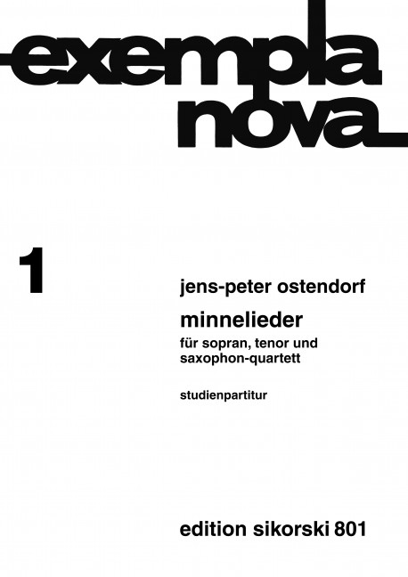 MINNELIEDER FUER SOPRAN, TENOR U.