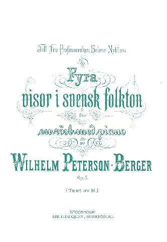 Fyra visor i svensk folkton op.5