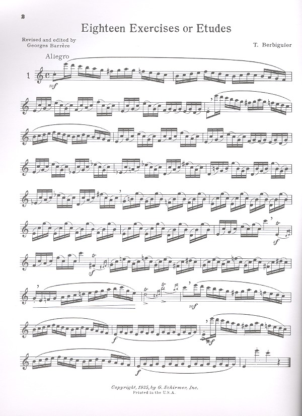 18 Exercises or Etudes