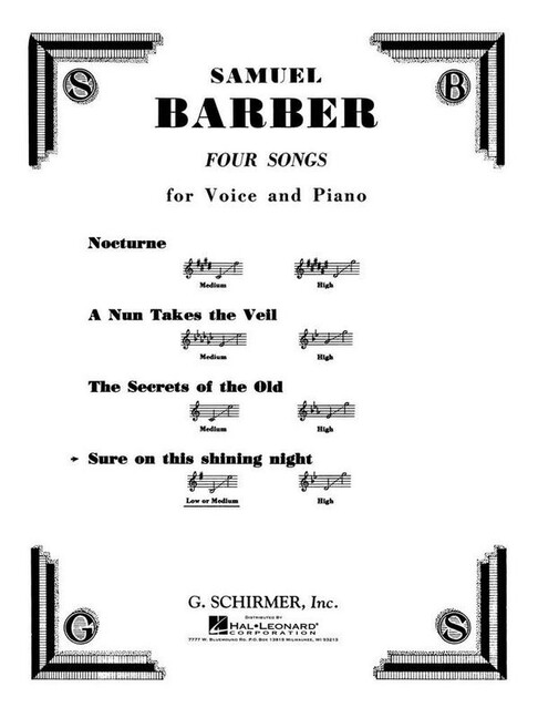 Sure on this shining Night op.13,3