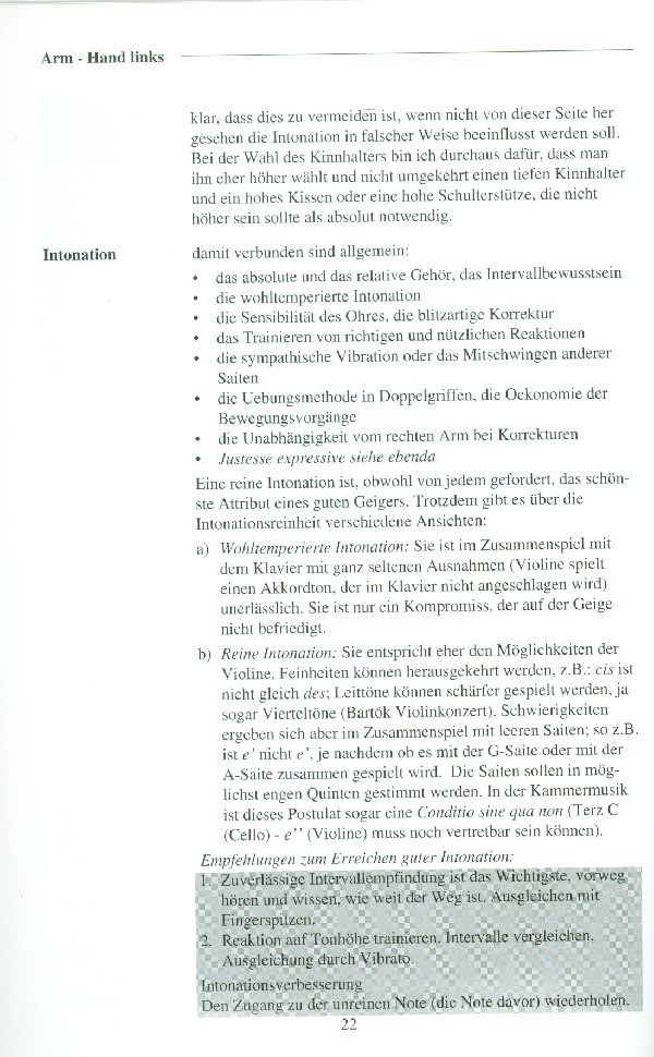 Handbuch zum Geigenspiel