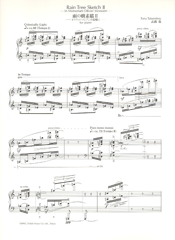 Rain Tree Sketch no.2 - In memoriam Olivier Messiaen