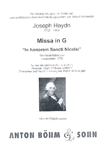 Missa in honorem Sti. Nicolai G-Dur