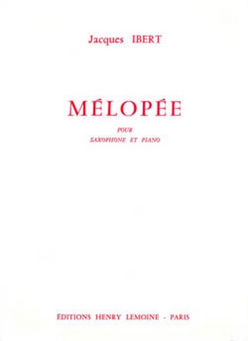 Melopee pour saxophone alto ou