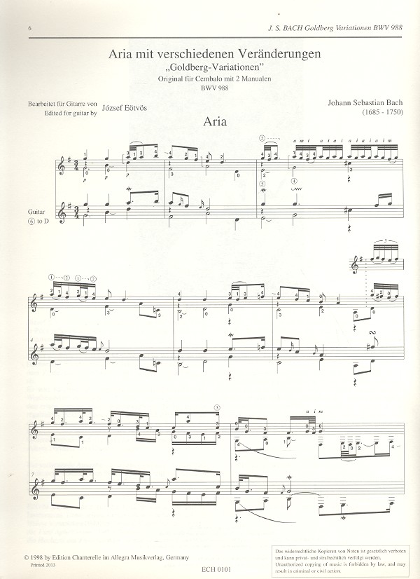 Goldberg Variations BWV998