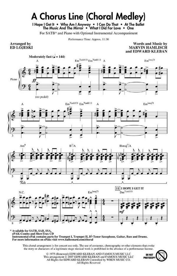 A Chorus Line Medley 