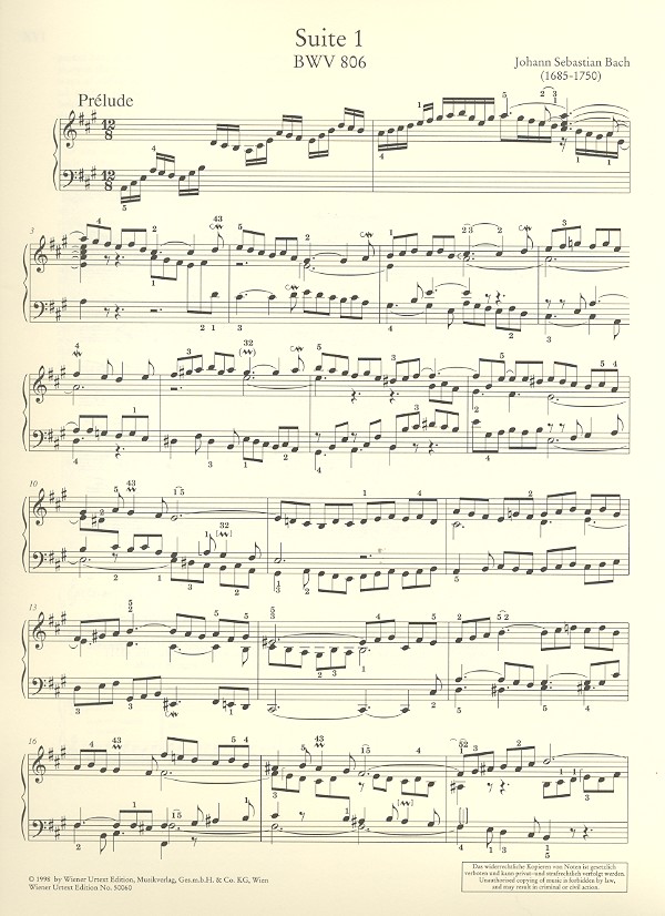 Englische Suiten BWV806-BWV811
