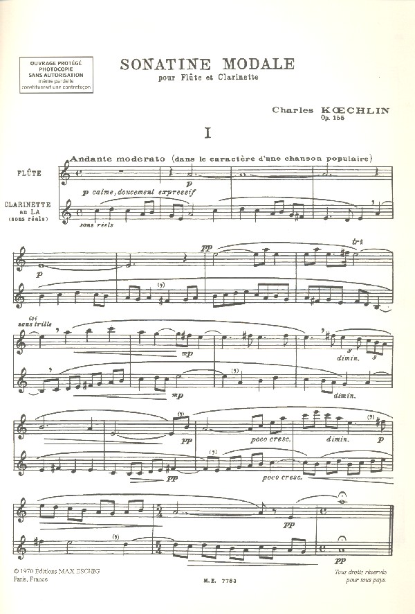 Sonatine modale op.155 pour