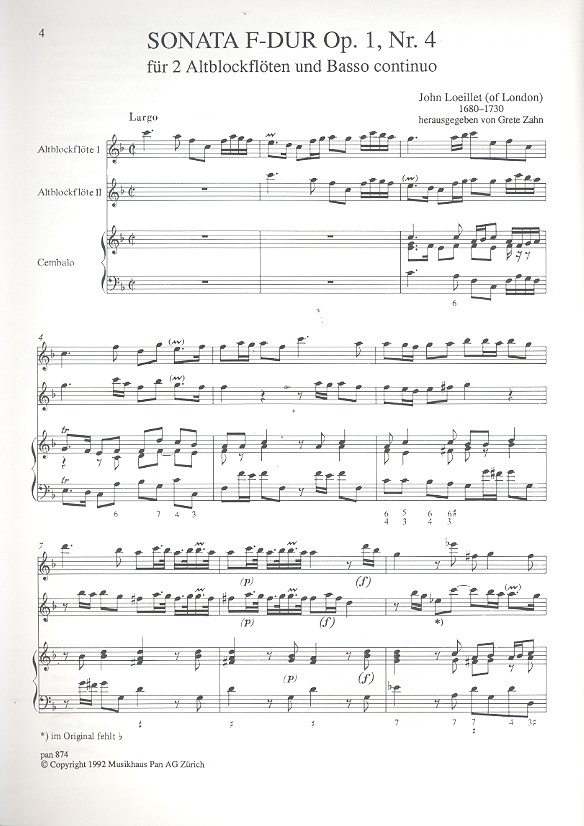 2 Sonaten op.1,4 und op.2,8 