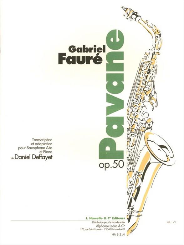 Pavane op.50 pour saxophone alto