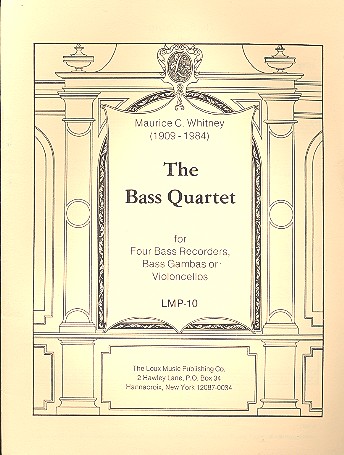 The Bass Quartet for bass recorders