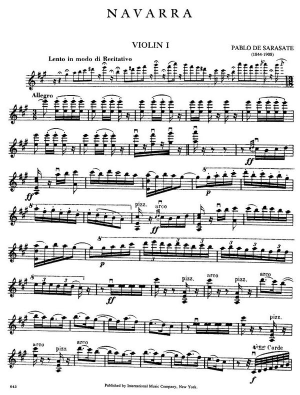 Navarra (danza espagnole) op.33