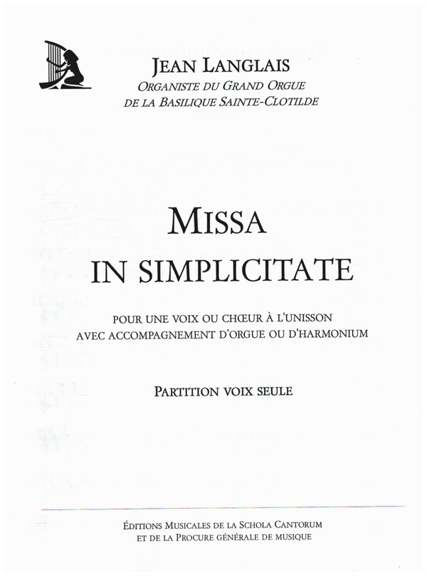 Missa in simplicate pour une voix