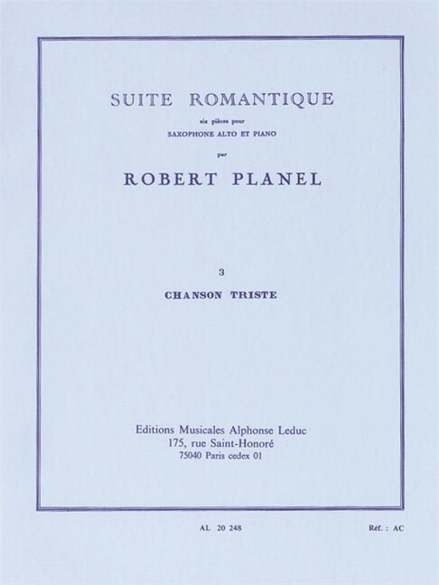 Chanson triste pour saxophone