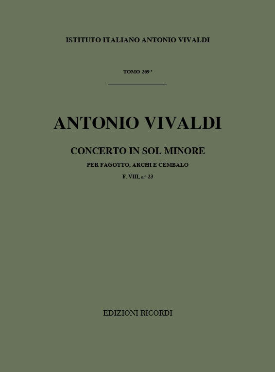 Concerto sol minore F.VIII:23
