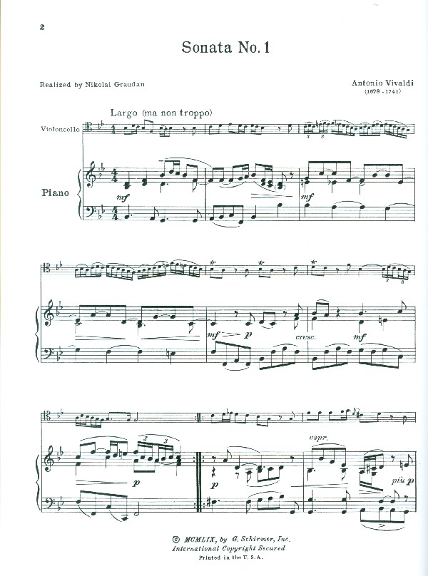 6 Sonatas for double bass and piano