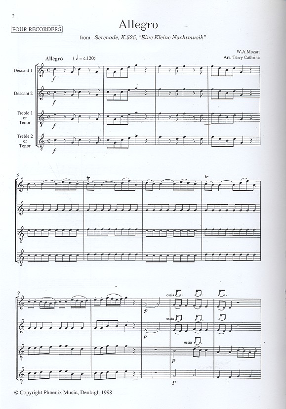 Allegro aus Eine kleine Nachtmusik