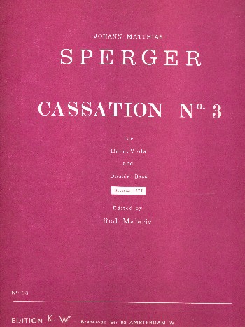 Cassation C-Dur Nr.3