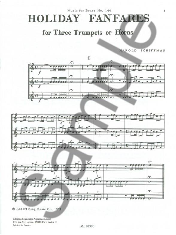 HOLIDAY FANFARES FOR 3-PART