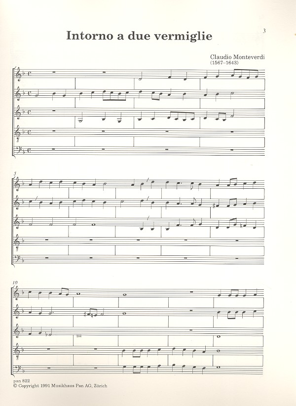 3 madrigali a 5 voci