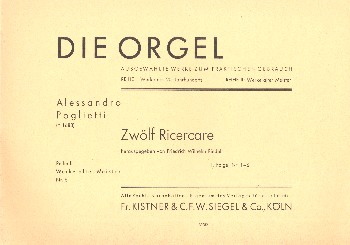12 Ricercare Band 1 (Nr.1-6)