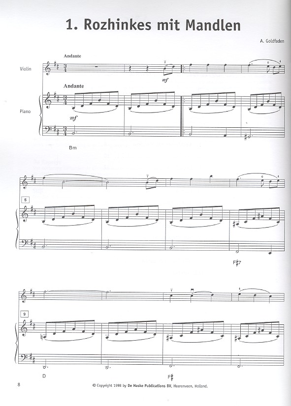 Klezmers for violin with piano