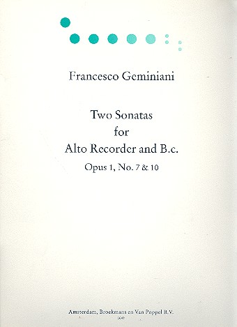 2 Sonatas op.1 nos.7+10