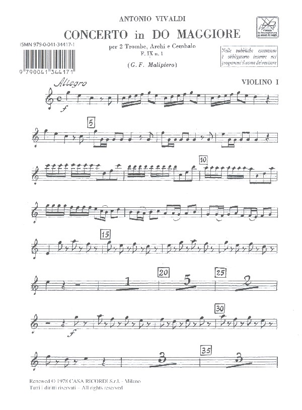 Concerto do maggiore F9,1 RV537