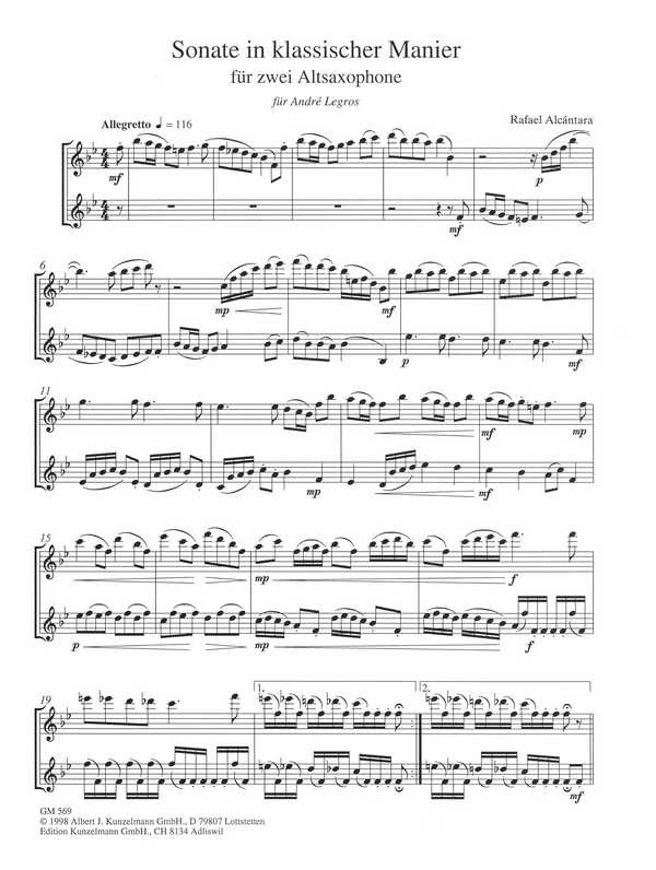 Sonate in klassischer Manier