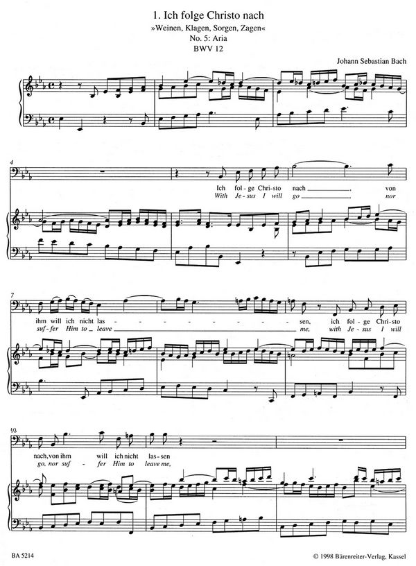 Das Arienbuch - Bass-Arien aus den Kantaten