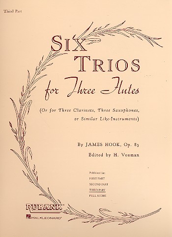 6 Trios op.83 for 3 flutes (or