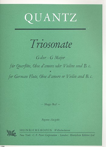 Triosonate G-Dur für Flöte,
