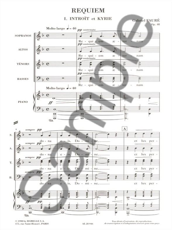 Requiem op.48 version de 1900