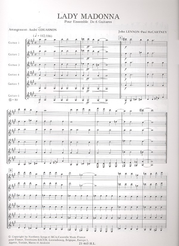 Lady Madonna pour ensemble de