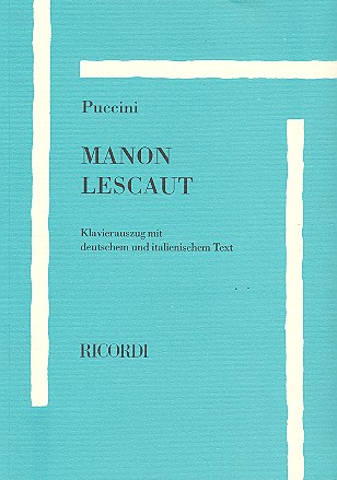 Manon Lescaut Klavierauszug