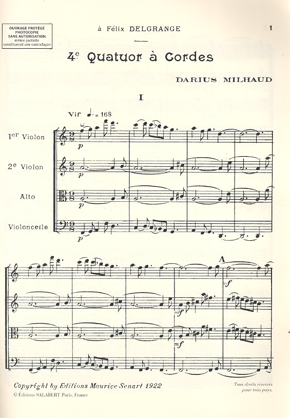 Quatuor à cordes no.4 op.46