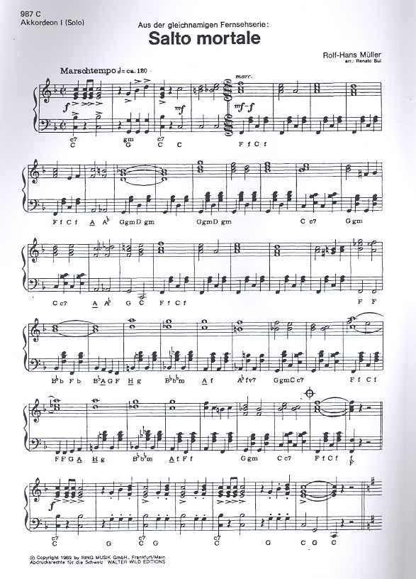 Salto mortale für Akkordeon
