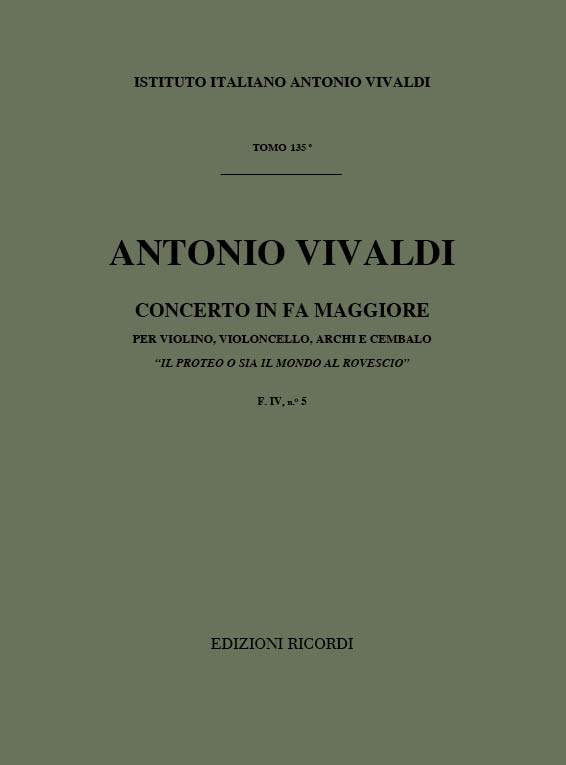 Konzert F-Dur F.IV:5 für Violine,
