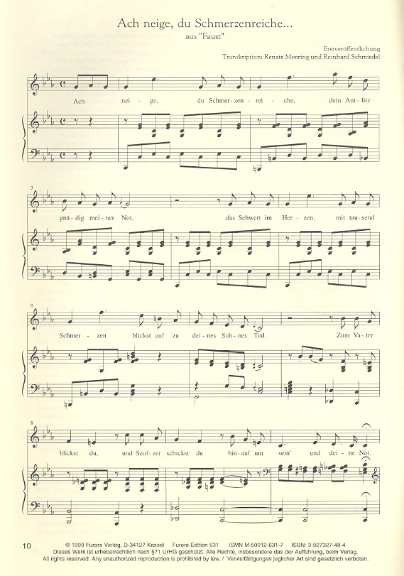 Ach neige du Schmerzenreiche - Goethe-Vertonungen 