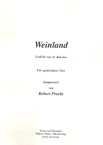 Weinland für gem Chor und Blasorchester
