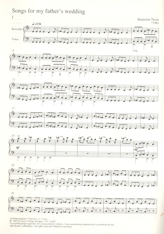 Songs for my father's Wedding
