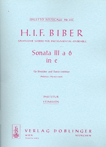 SONATA A 6 E-MOLL NR.3 FUER STREI