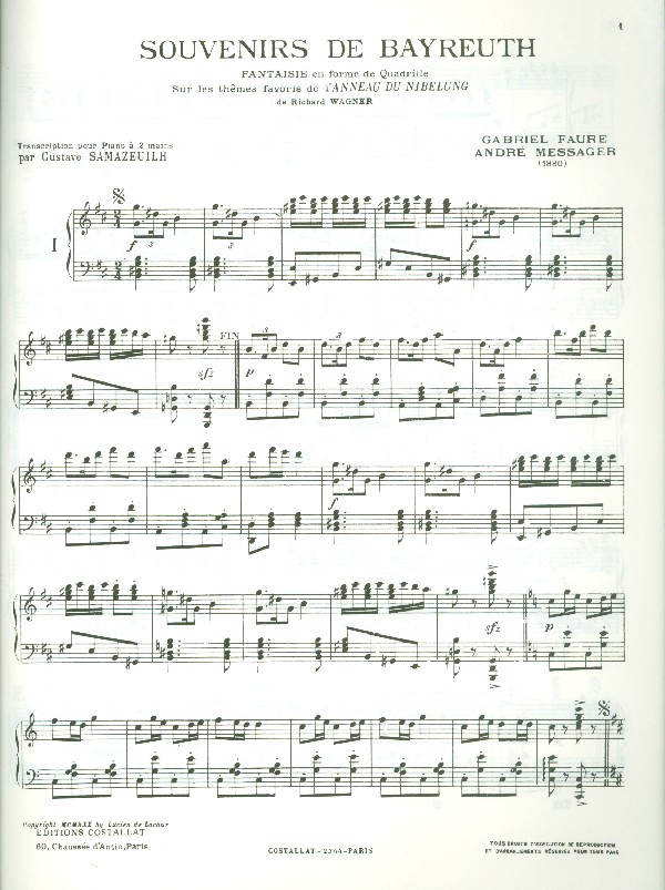 Souvenirs de Bayreuth fantaisie