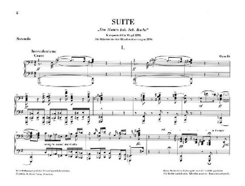 Suite op.16 für Orgel