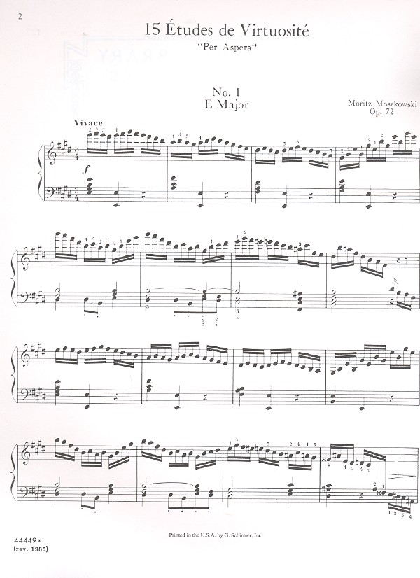 15 Études de Virtuosité op.72