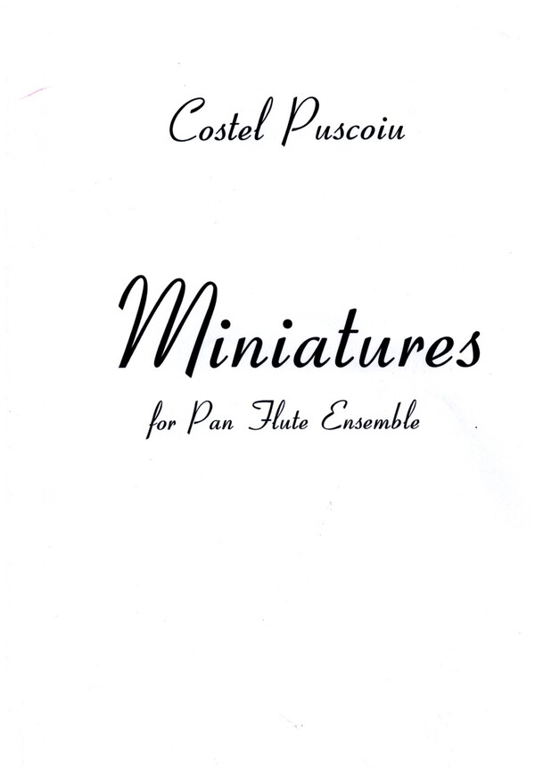 Miniatures for pan flute ensemble