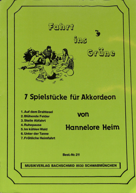 Fahrt ins Grüne 7 Spielstücke für